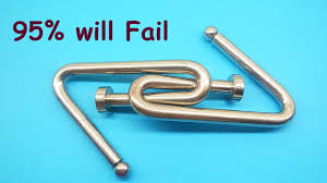 Brain teasers metal and wooden puzzles for kids and adults 9 pack, mind, iq, and logic test and handheld disentanglement games, 3d coil cast 30 unique metal puzzle toys, iq tester, brain teasers for adults and children, instructions included, fun fidget puzzles, train your brain, travel. How To Solve Metal Brain Teasers And Metal Puzzles For Adults By Ih Puzzles Youtube