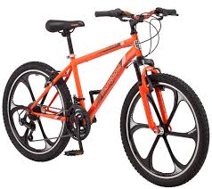 mongoose alert mag wheel bike 21 speed 24 inch wheels suspension fork linear pull brakes ages 8 and up orange boys sizes walmart com