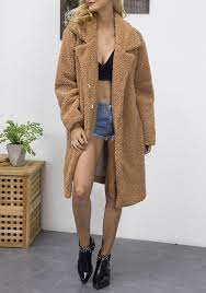 Check spelling or type a new query. Mi Longue Manteau Teddy Fausse Fourrure Col A Revers Manches Longues Mode Decontracte Femme Chameau Manteaux Hauts