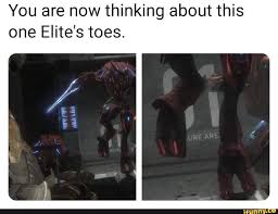 You Are Now Thinking About This One Elite S Toes Halo Funny Funny Gaming Memes Funny Memes About Girls