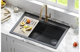 It can be switched to a 33 inch workstation kitchen sink comes with perfect matched cutting board, strainer and roll up dish rack enable you to prepare messy food and dry dish right in the. Refining The Kitchen Cornerstone Bellucci Granite Sinks Kitchen Bath Business