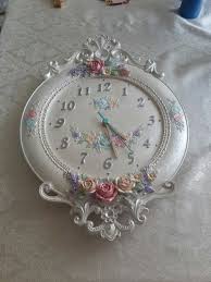 Polyester Boyama Saat Boncuk Cerceve Sanat Desen