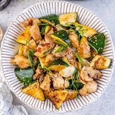 I also added a sliced yellow and pepper and diced onion when sautéing the zucchini. Quick Easy Zucchini Chicken Stir Fry Clean Food Crush