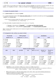 Complète avec un pronom personnel qui. C10 Cm2 Le Passe Simple Ecole Elementaire De Baulne