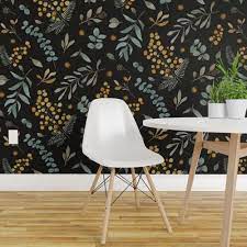Colorful Fabrics Digitally Printed By Spoonflower Australia Native Flowers Sunshine Wattle Eucalyptus Leaves Black X Large Removable Wallpaper Bedroom Pretty Decor Sticky Wallpaper