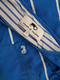 Details About Moods Of Norway Size L Shirt Sleeve Short Logo Cotton Stripes 100 Blue