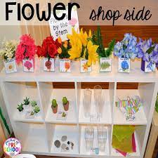 Flower Shelf In Our Flower Shop Dramatic Play For A Spring Theme Mother S Day Theme Or Summer Theme Dramatic Play Preschool Dramatic Play Themes Flower Shop