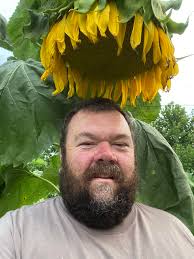 Sunflower shower, or maybe a sunflower hat?