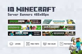 If you've played minecraft, then it's easy to see how much fun it can be. 10 Minecraft Server Banners 468x60 Banner Template Minecraft Banner
