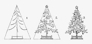 Santa and christmas tree coloring pages printable for. Drawing Made Easy Christmas Tree Drawing Png Image Transparent Png Free Download On Seekpng