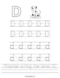 Practice Writing The Letter D Worksheet Twisty Noodle Writing Practice Letter D Worksheet Writing Practice Worksheets