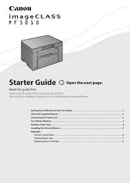 Home » canon manuals » printers » canon imageclass mf3010 » manual viewer. Canon Imageclass Mf3010 Starter Manual Pdf Download Manualslib