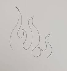 Draw another wavy line coming down off the end of the first one to create a point. How To Draw Flames Art By Ro