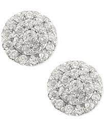 Check spelling or type a new query. Macy S Diamond Cluster Stud Earrings In 14k White Gold 1 2 Ct T W Reviews Earrings Jewelry Watches Macy S