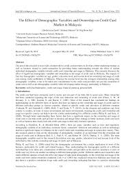 Credit card companies, like most other things in life, come in all shapes and sizes. Pdf The Effect Of Demographic Variables And Ownership On Credit Card Market In Malaysia