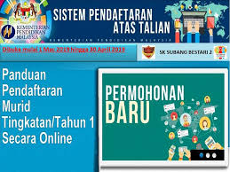 Aslah bakal melangkah masuk ke tahun 1 pada tahun ibubapa perlu ke sekolah yang dipohon untuk membuat perakuan permohonan didalam masa 14hari dari tarikh permohonan diatas talian. Pibg Sk Subang Bestari 2 Permohonan Tahun 1 Ambilan 2020 2021 Maklumat Mengenai Permohonan Pendaftaran Online Tahun 1 2020 2021 Kemasukan Tahun 1 Ambilan 2020 2021 Adalah Seperti Berikut 1 Permohonan Melalui Sistem Pendaftaran
