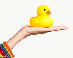Cute Rubber Duck On A Hand Design Element Free Image By Rawpixel Com Jira Hand Designs Rubber Duck Grey Long Sleeve Shirt