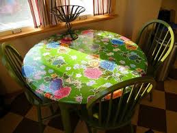 Soduel Fitted Oil Cloth Table Slipcover Mini Tutorial Fitted Table Cover Oil Cloth Fitted Tablecloths