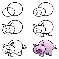 How To Draw A Pig In Minutes Using A Cute Template