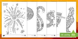 This glorious colouring sheet features three very different firework illustrations with plenty of detail for young children to colour in. Chinese New Year Mindfulness Colouring Pages English Afrikaans