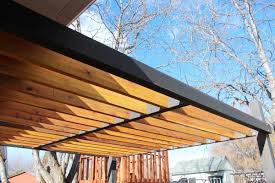 The pergola will be an 8 foot square with 4x4 cedar posts, doubled 2x8 beams, and use battens for from your starting point, use a short length of 4x4 to lay the outpost hole on deck. Amazing Ideas For Having A Pergola On Your Deck
