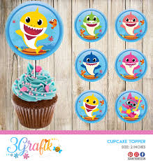 Free Printable 1st Birthday Baby Shark Cake Baby Shark Cupcake Topper Printable 3grafik Cupcake Toppers Printable Shark Cupcakes Baby Shark