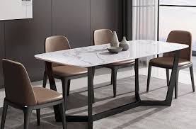 Customizable sass cafe table from souda, small, white marble top. Is A Marble Dining Table Good Quora