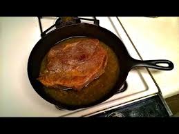 Cut steak into serving size pieces. Cast Iron Skillet Chuck Roast Steak Recipe Youtube