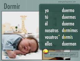 spanish words present tense spanish verb conjugation of