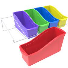 4 gallon/15 l classroom storage bin with lid ,blue (6 units/pack) $111.84 usd. Storex Metal Shelf Rack With 5 Large Book Bins Assorted Colors School Specialty Marketplace