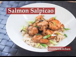 Pan Seared Salmon With Crispy Skin Tender And Moist Meat Coated With Garlicky And Delicious Salpicao Sauce This Salpicao Recipe Pan Seared Salmon Easy Salmon