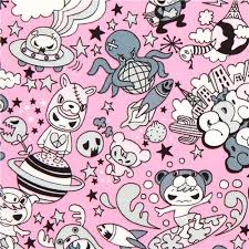 Pink Kawaii Japanese Anime Fabric Space Surfer From The Usa Japanese Anime Kawaii Anime Kawaii