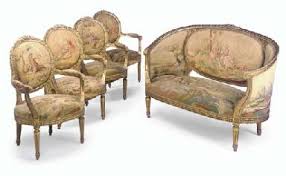 Aubusson Furniture Louis Xvi Style Giltwood And Aubusson Five Piece Salon Suite Victorian Style Furniture French Style Furniture Elite Furniture