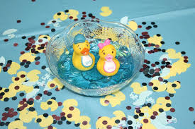 The three cupcakes are the three baby duckies, following. Gender Reveal Duck Baby Shower Waddle It Be