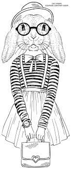 Click the thumbnails below to enlarge the artwork: Hipster Coloring Pages Cat Coloring Book Animal Coloring Books Coloring Books