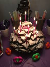 Nikaya Wanted A Brownie Tower For Her 11th Birthday Birthday Cake Brownies Birthday Brownies Birthday Cake Alternatives