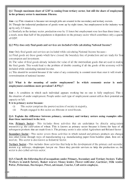 The primary economic activity is the production & sale of raw goods; Economics Notes Cbse 10th Class Notes