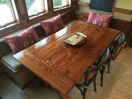 farm table kitchen nook bench ana white