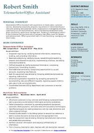 Telemarketer Resume Samples Qwikresume