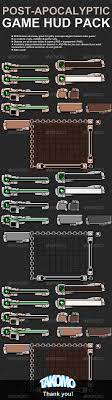 Hud Menu Graphics For Your Game Themed As Post Apocalyptic Gritty Rusty And Worn Out Pack Zip Contains Post Apocalyptic Games Pixel Art Games Health Bar