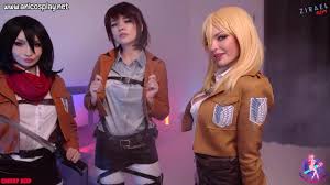 Zzzirael cherry_acid attack on titan cosplay