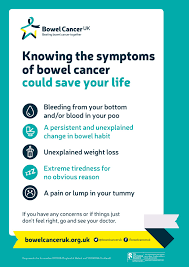 Complete information about colon cancer, including signs and symptoms; Signs Symptoms About Bowel Cancer Bowel Cancer Uk