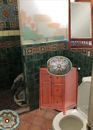 Classic special border solid colors trims and moldings tile murals house numbers broken mosaic tiles mexican tile themes flower animals southwest sun & moon day of the dead mexican tile sets mixed decorative solid colors themed all 2x2 sets all 4¼ x 4¼ sets all 6x6 sets mexican tile by size 1.25 x 1.25 1 x 6 2 x 2 2 x 4¼ 2 x 6 3 x 3 3 x 6. Talavera Tile Bathroom Disaster