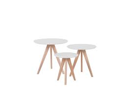 Table sets coffee, console, sofa & end tables : Set Of 3 Coffee Tables White Vegas Beliani De