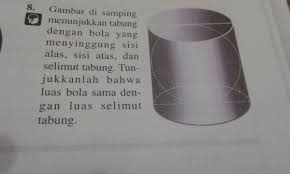 Selimut tabung berbentuk persegi panjang namun tidak memiliki panjang maupun lebar karena digulung untuk membentuk tabung. Tunjukkan Bahwa Luas Bola Sama Dengan Luas Selimut Tabung Brainly Co Id