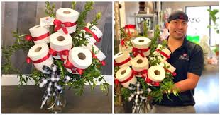 Toilet paper rolls are no longer just for paper flower bouquets. Florist Puts Together Toilet Paper Bouquets As A Joke Until Demand For Them Skyrockets