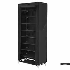 Meuble à chaussures en bois par furniture 123. Baratins Meuble A Chaussures En Tissu Noir 58 Cm Selsey