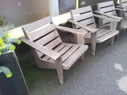 Cool Modern Adirondack Chairs From Outside A Coffe Shop In Edmonds Wa Backyard Furniture Simple Outdoor Chairs Outdoor Wood Furniture