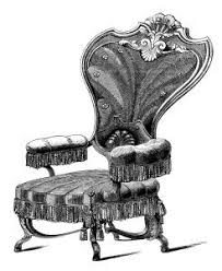 Black And White Furniture Clipart Vintage Chair Clip Art Black And White Clipart Antique Chair Engraving Old Fashioned Furniture Digital Chair G Antique Illustration Antiques Antique Chairs
