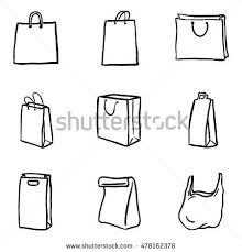 Black And White Bag Outline Vector Set Of Black Doodle Shopping Bags Icons Vector Sketch Doodle Lettering Bullet Journal Inspiration